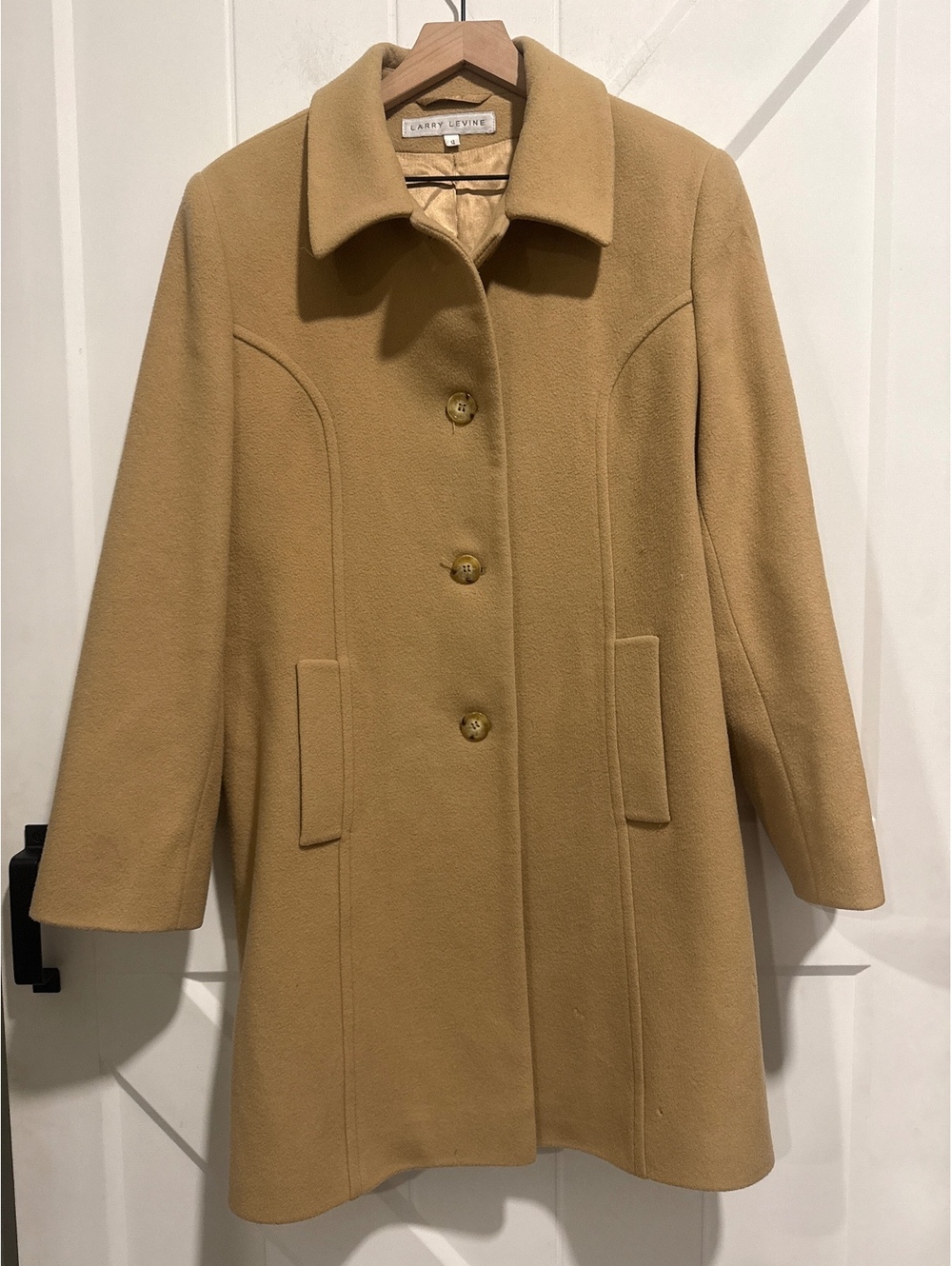 *VINTAGE* Larry Levine Women's Camel Cashmere & Lambswool Coat, Size 12